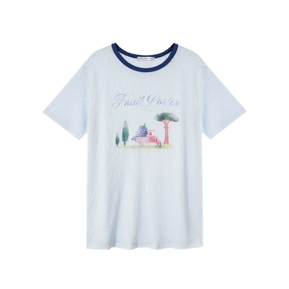 Lyocell Print T-Shirt