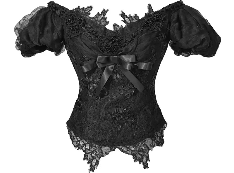 Beaded One-Shoulder Lace Top