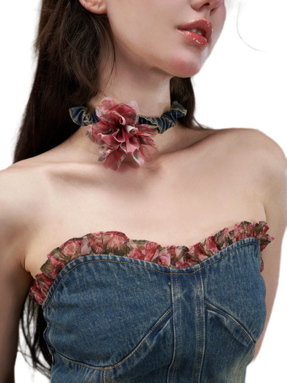 Vintage Floral Lace Choker Necklace