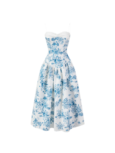 Blue Porcelain Floral (Dress) / S