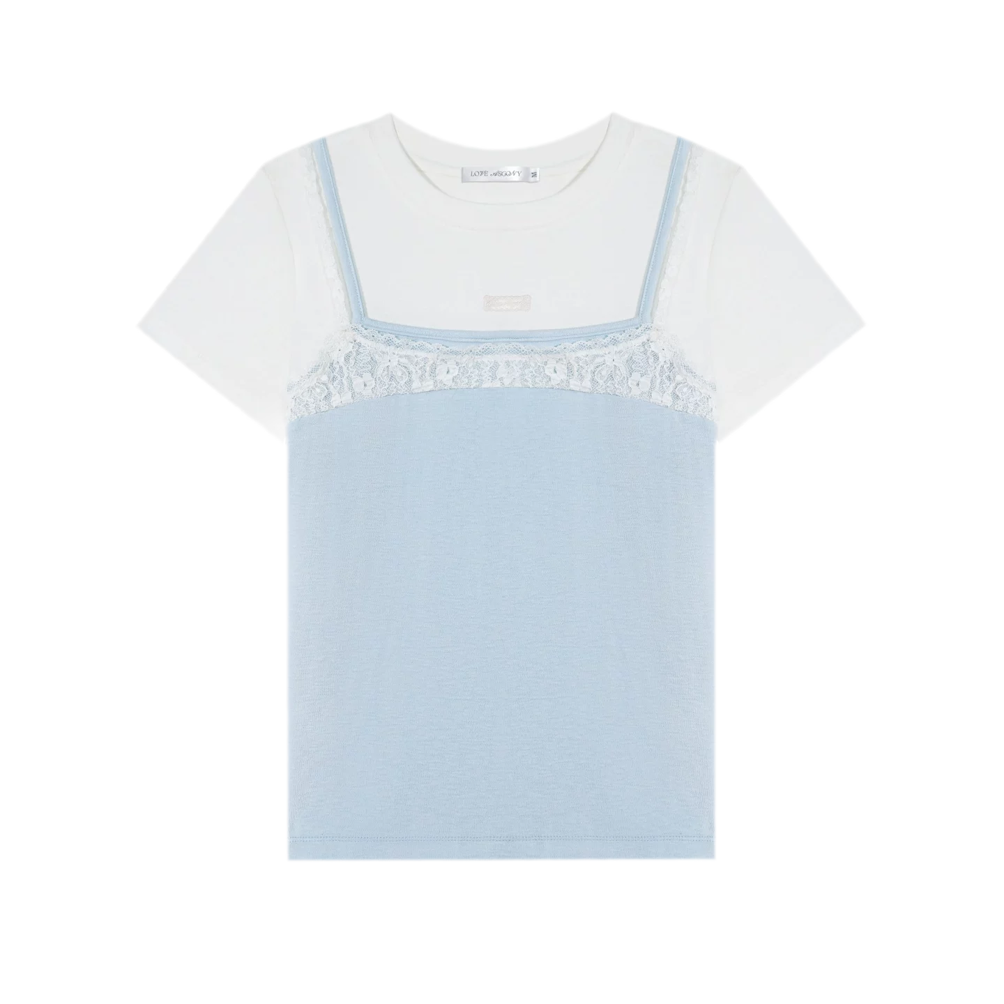 Lace Trim Layered Tee
