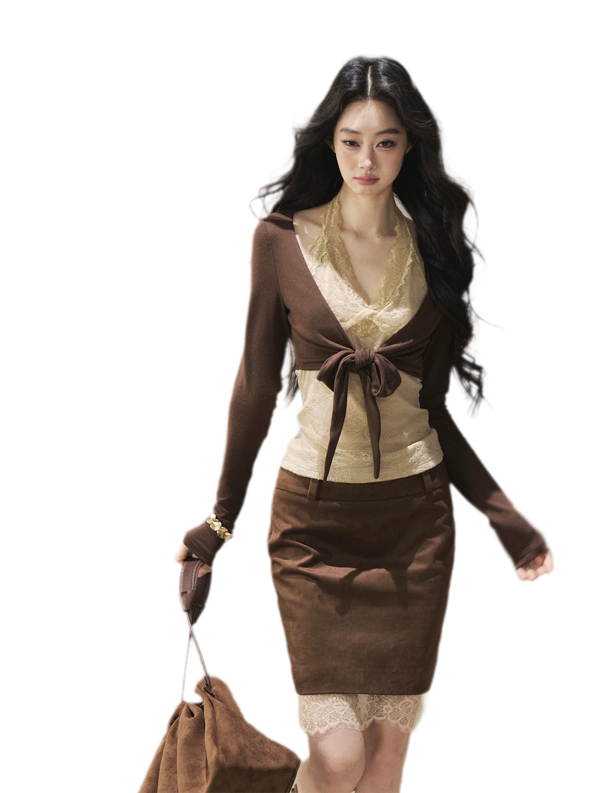 Lace Wrap Cropped Top