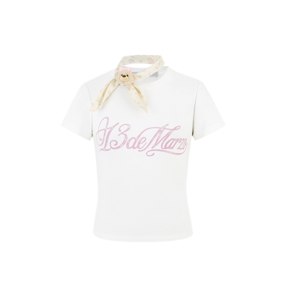 Floral Crossover Short T-shirt