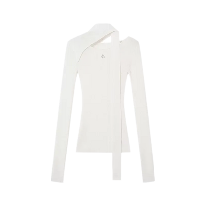Cashmere Asymmetric Cutout Knit Top