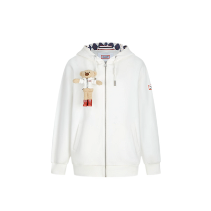 Áo hoodie oversized khóa kéo lót nỉ