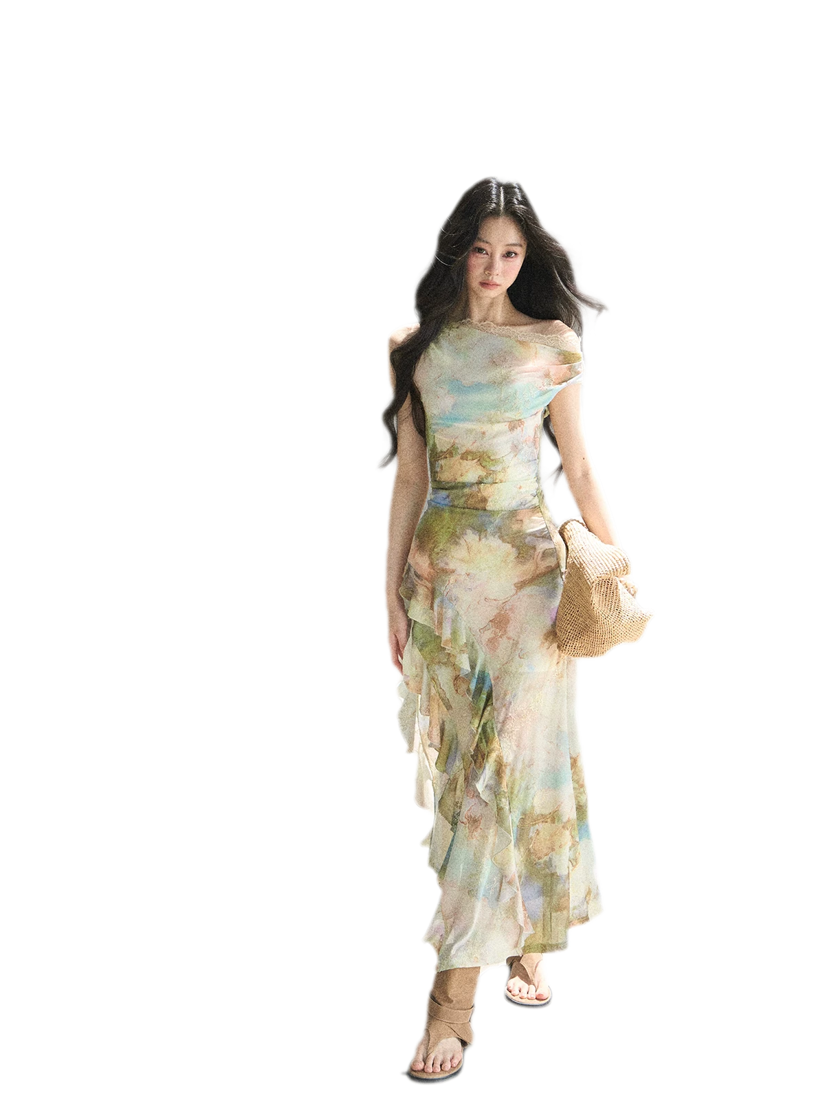 Floral Off-Shoulder Maxi Dress