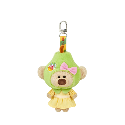 Plush Pear Fruit Keychain