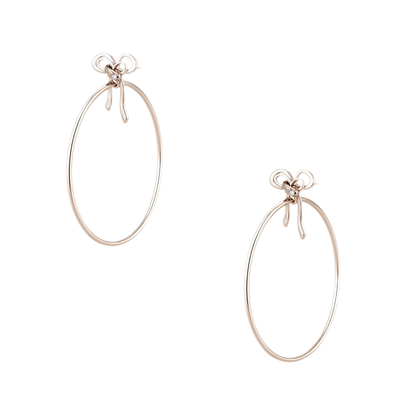 Vintage Rhinestone Bow Earrings