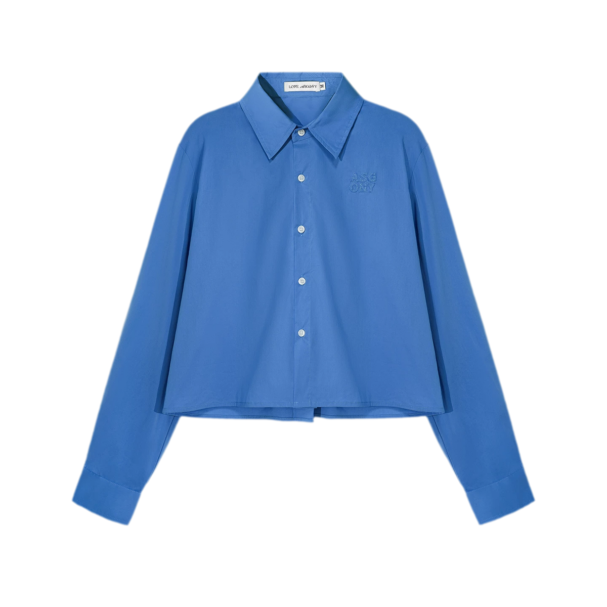 Embroidered Cropped Cotton Shirt