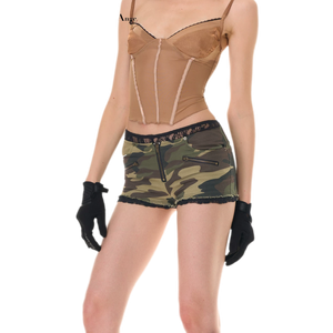 Camouflage Denim Shorts / S