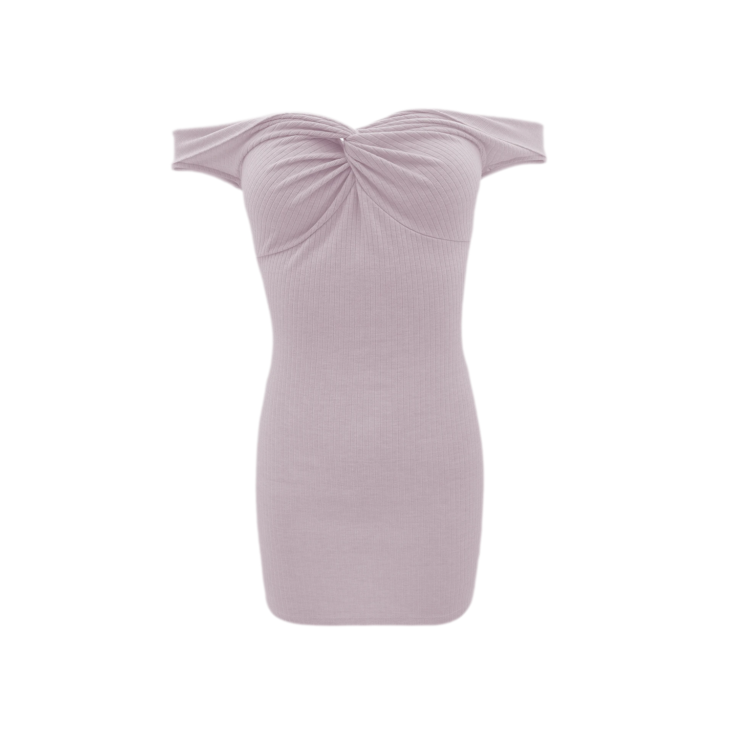 Ruched Twist Off-Shoulder Dress