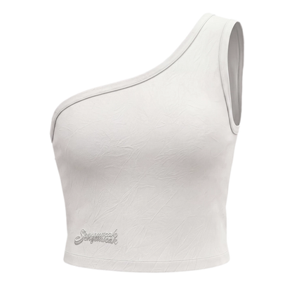 Acetate Asymmetrical Tank Top