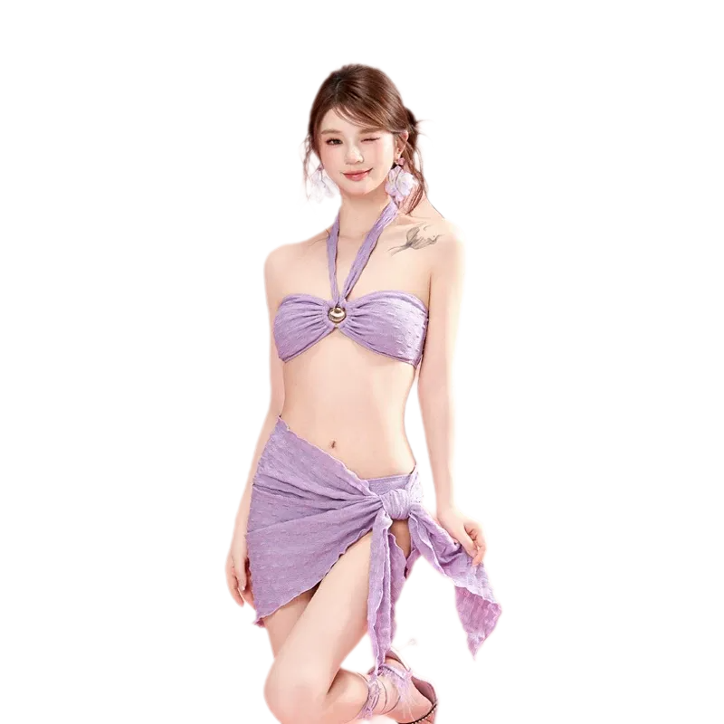 Purple Tie Bikini Set