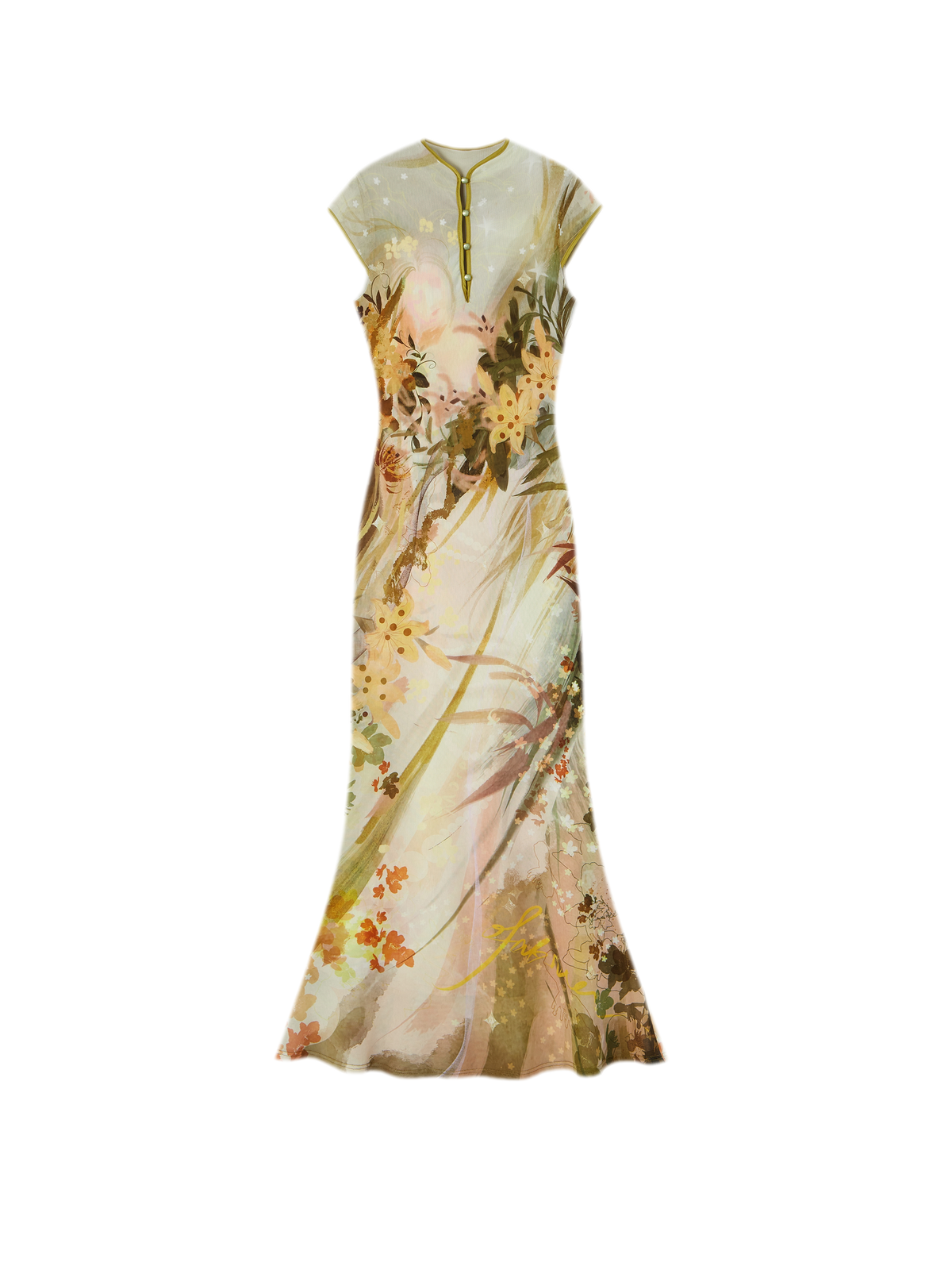 Reversible Fishtail Qipao Dress