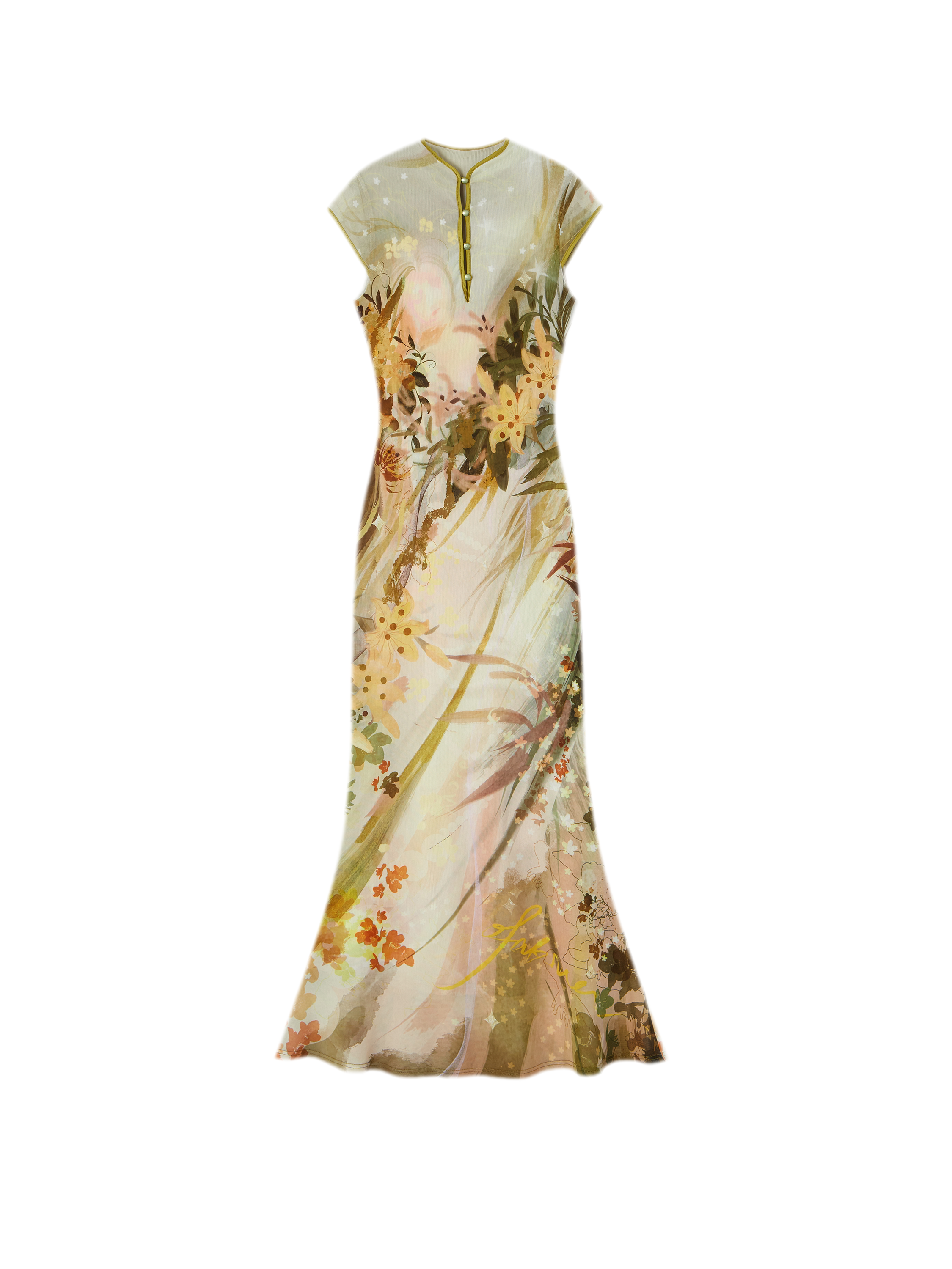 Reversible Fishtail Qipao Dress
