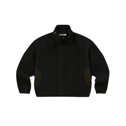 Wool Blend Stand-Collar Jacket