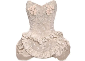 Gold-Thread Boned Bustier / S