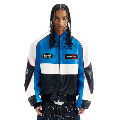 Contrast Embroidered Oversized Jacket