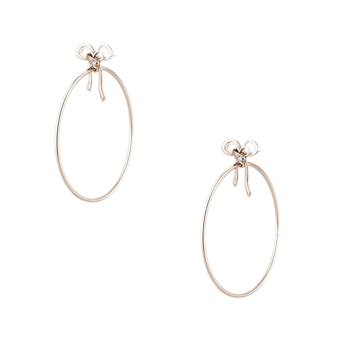 Vintage Rhinestone Bow Earrings