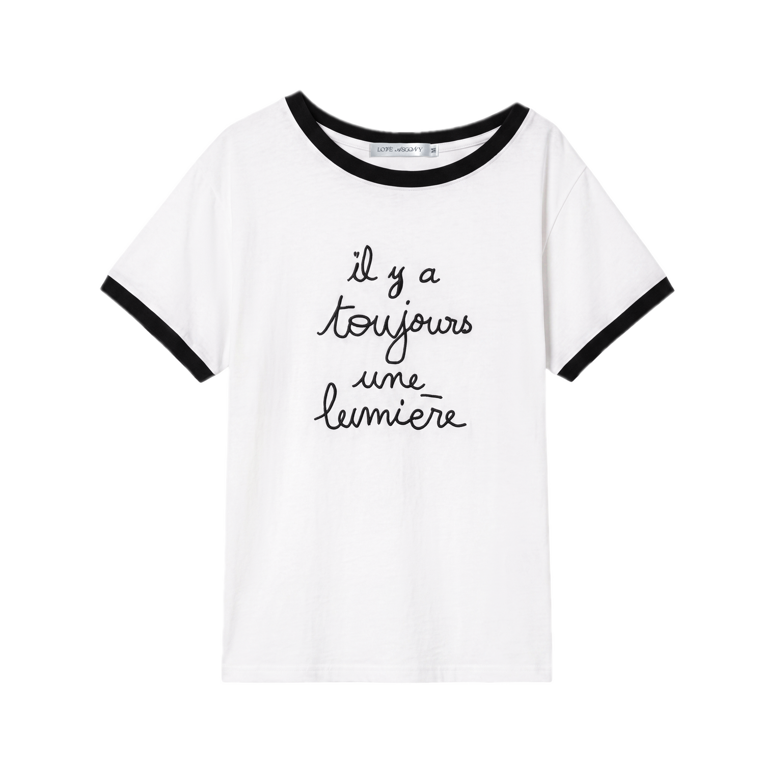 Contrast Rib Knit T-Shirt
