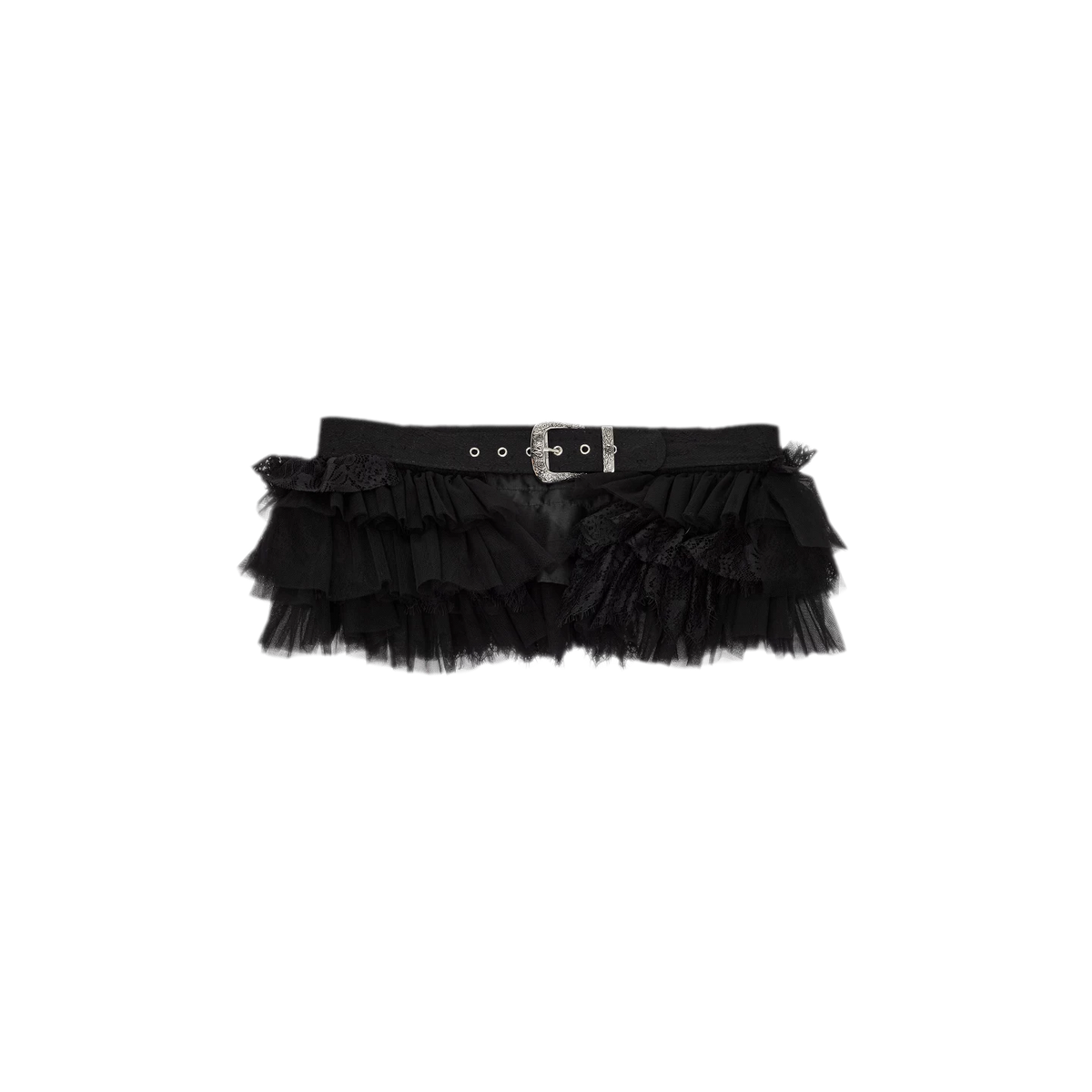 Layered Lace Waist Cincher Skirt