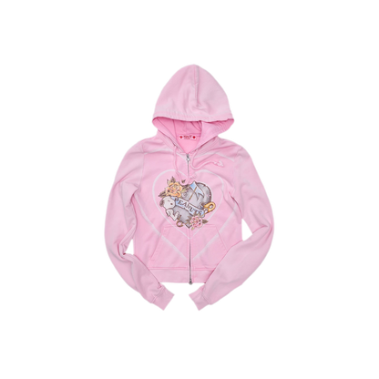 Washed Zip Hoodie Set