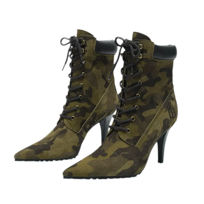 Suede Pointed-Toe Stiletto Boots