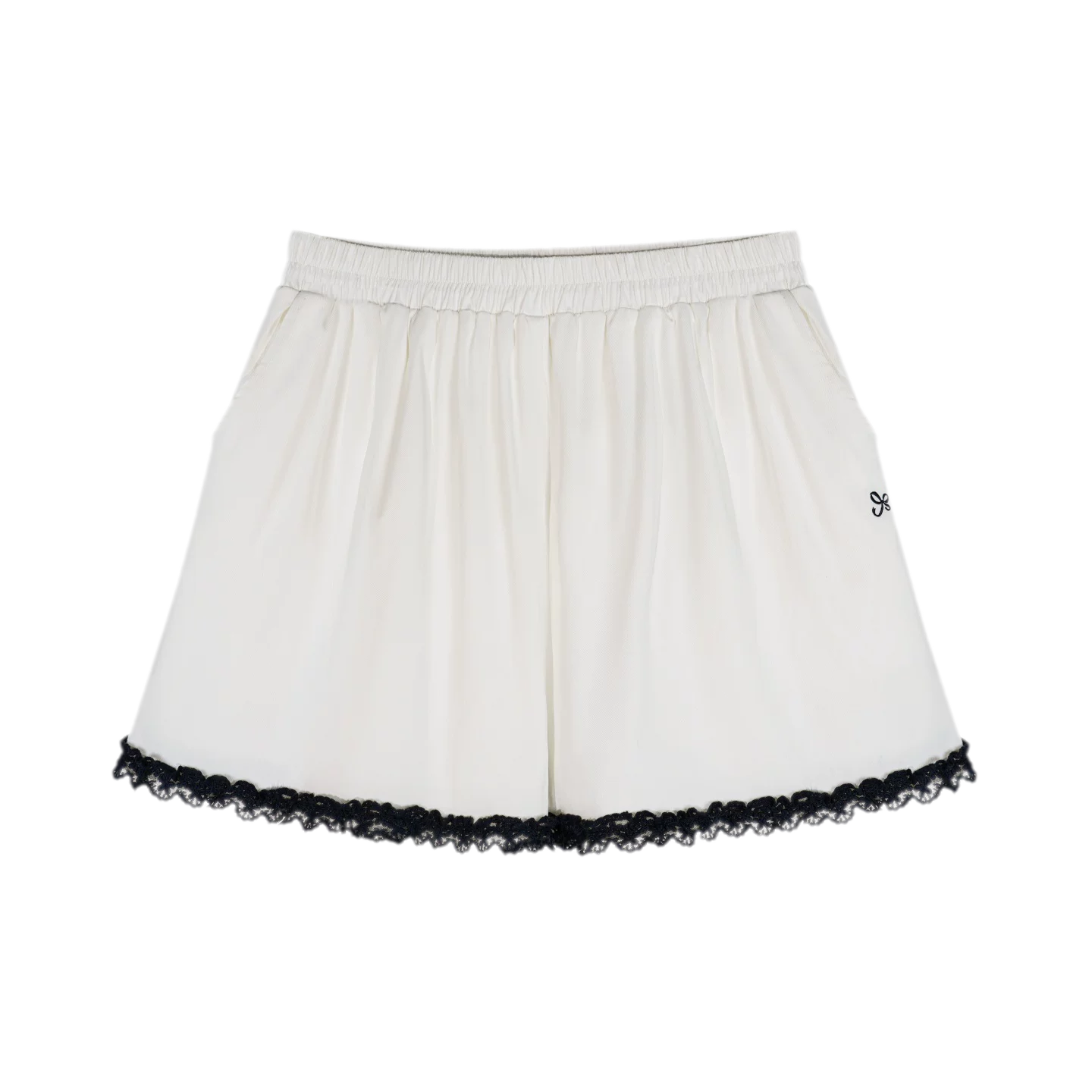 Lace Trim Embroidered Set
