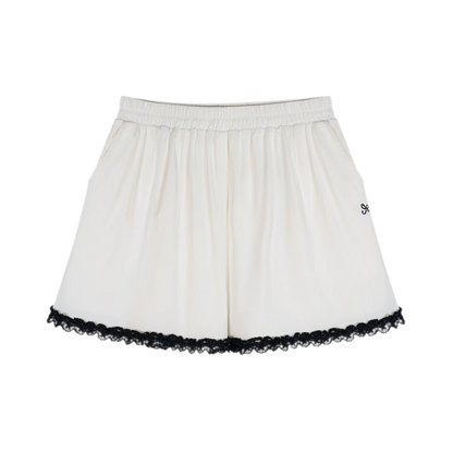 Lace Trim Embroidered Set