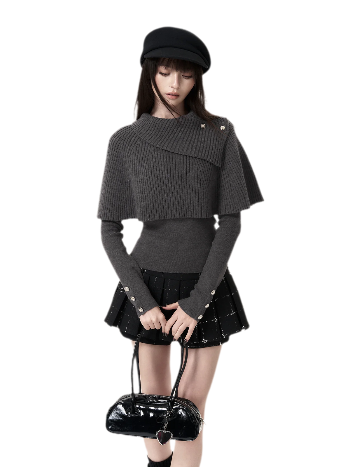 Stretch-Strick-Cape-Set