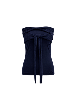 Navy Bandeau Top / S