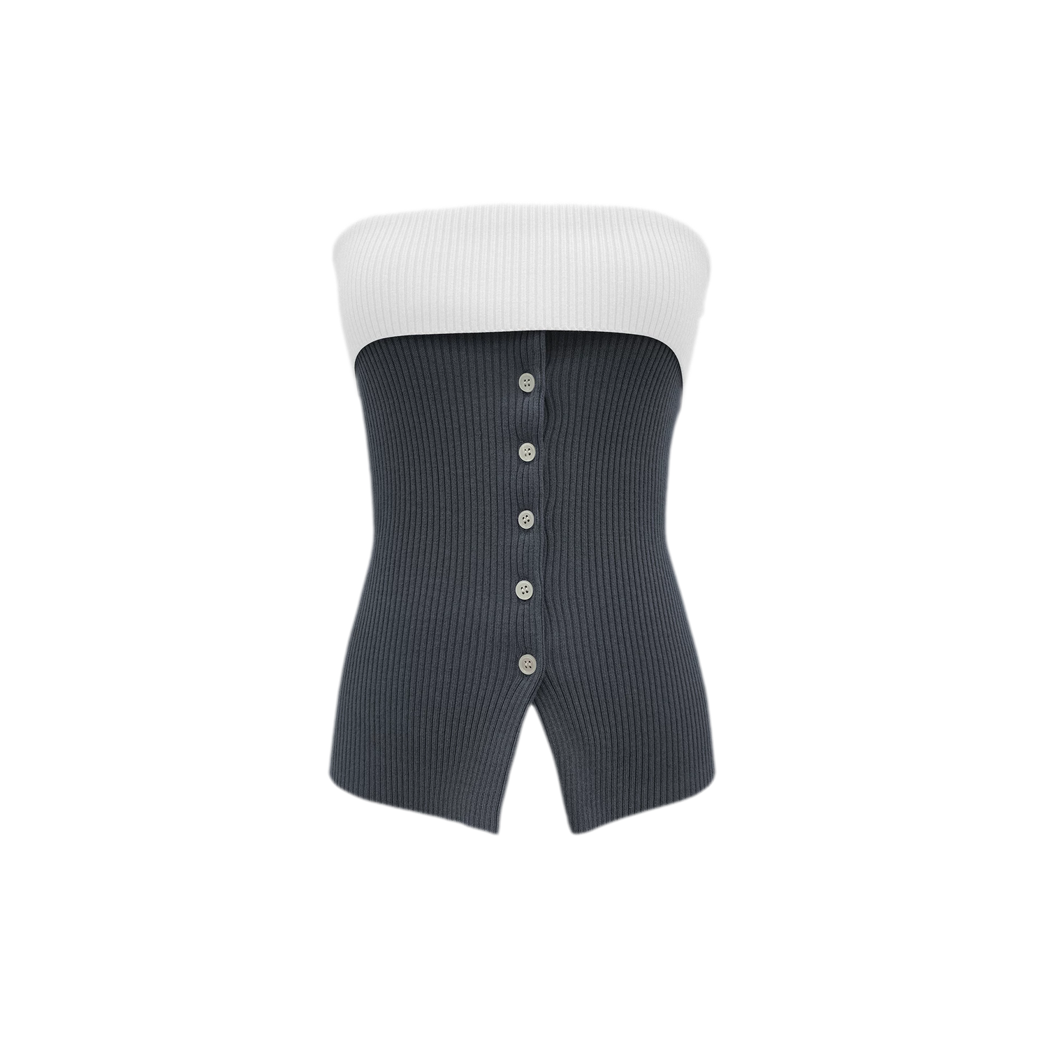French Colorblock Bandeau Top