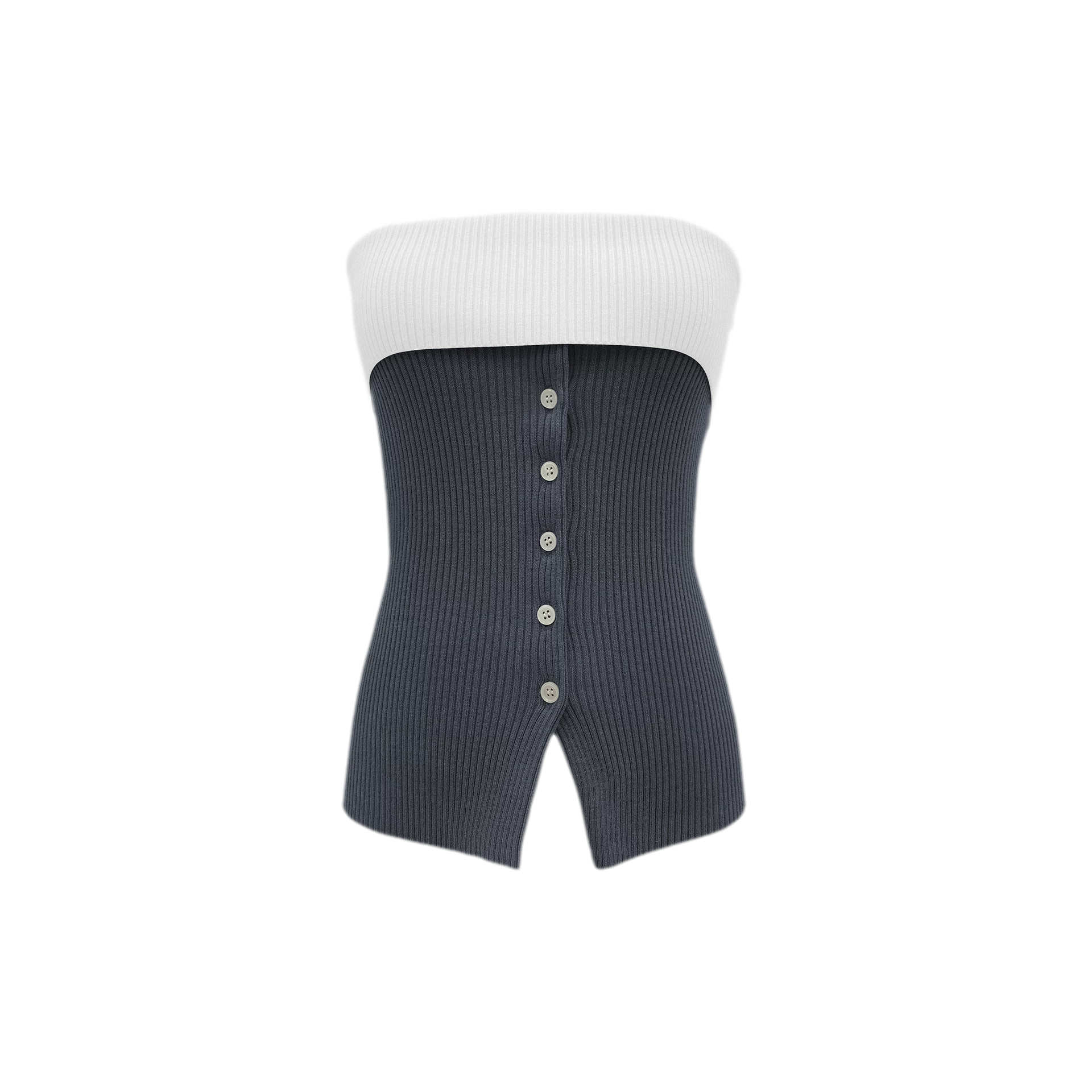 French Colorblock Bandeau Top