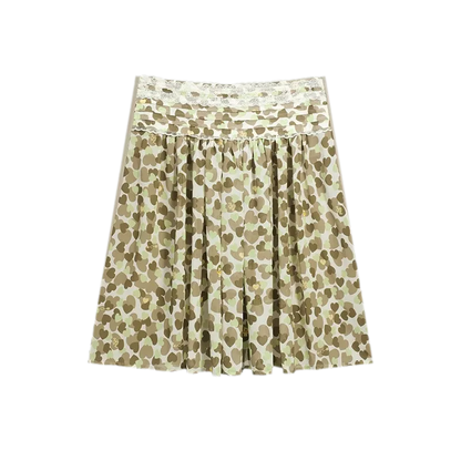 Chiffon Contrast A-Line Skirt