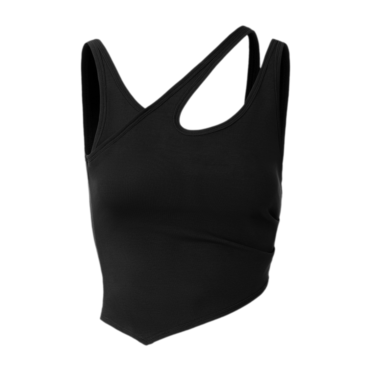 Deconstructed Asymmetric Cutout Tank Top
