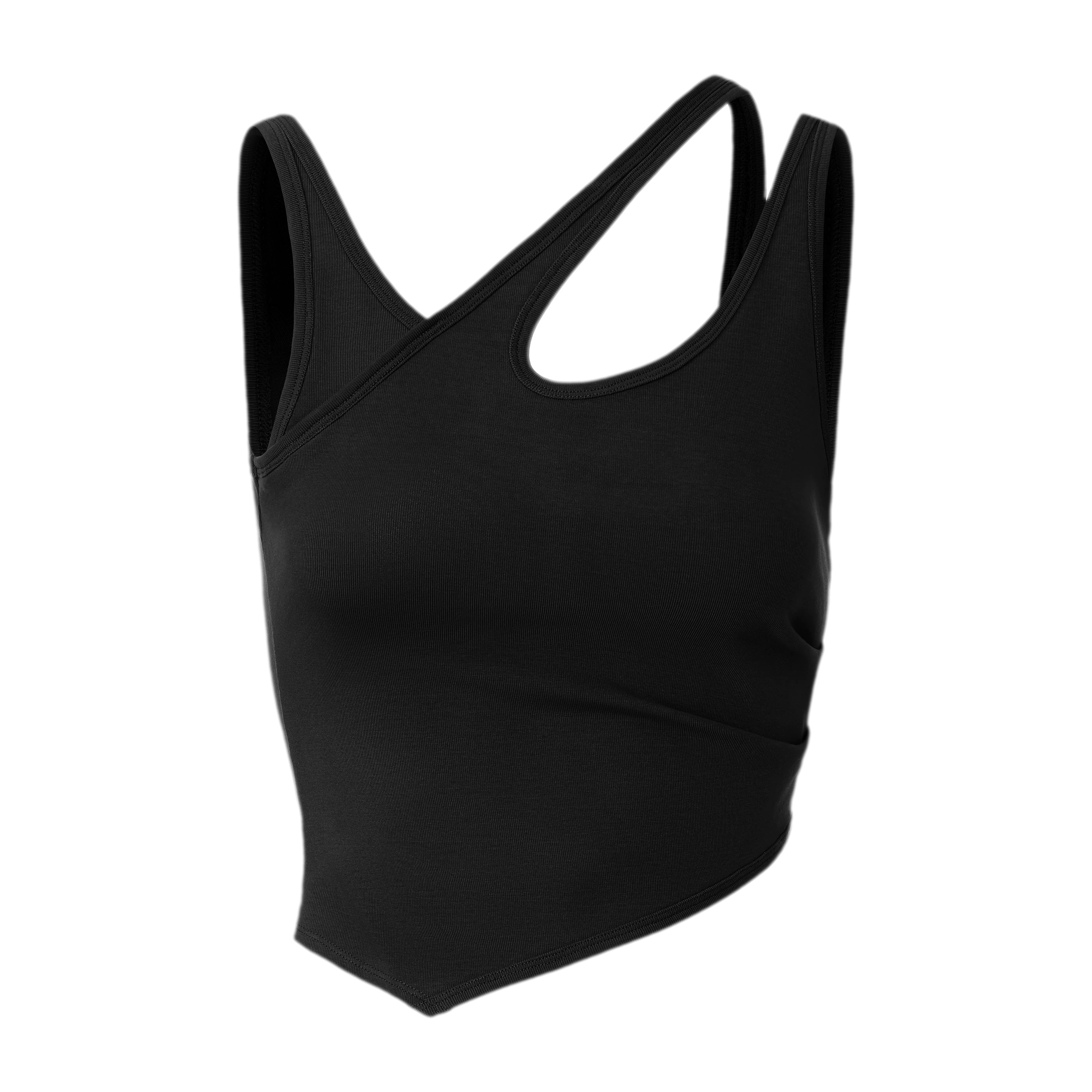 Deconstructed Asymmetric Cutout Tank Top