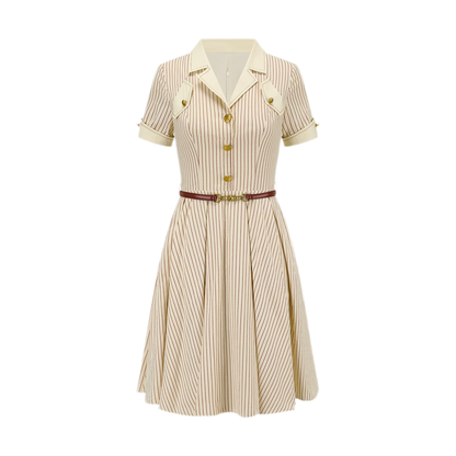 Vintage Striped Cotton Dress