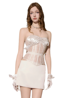Witte korte rok (M) / Eén maat