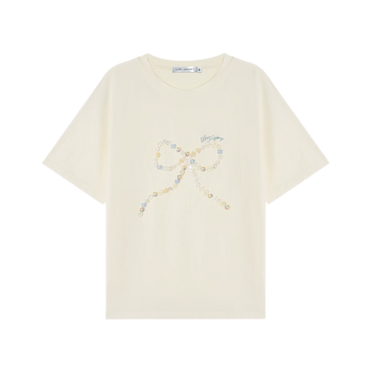 Hand-Sewn Bow T-Shirt