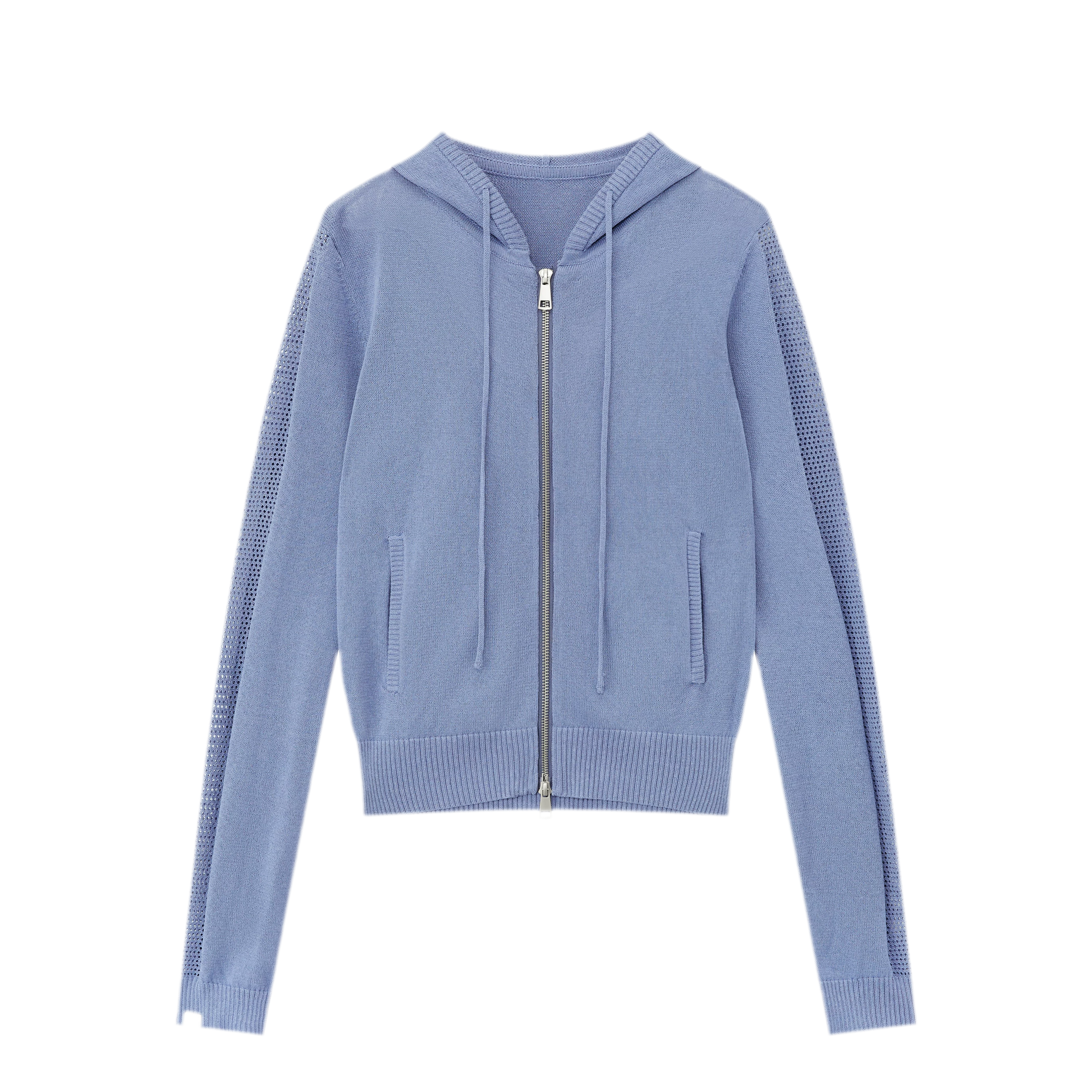 Viscose Honeycomb Hooded Cardigan
