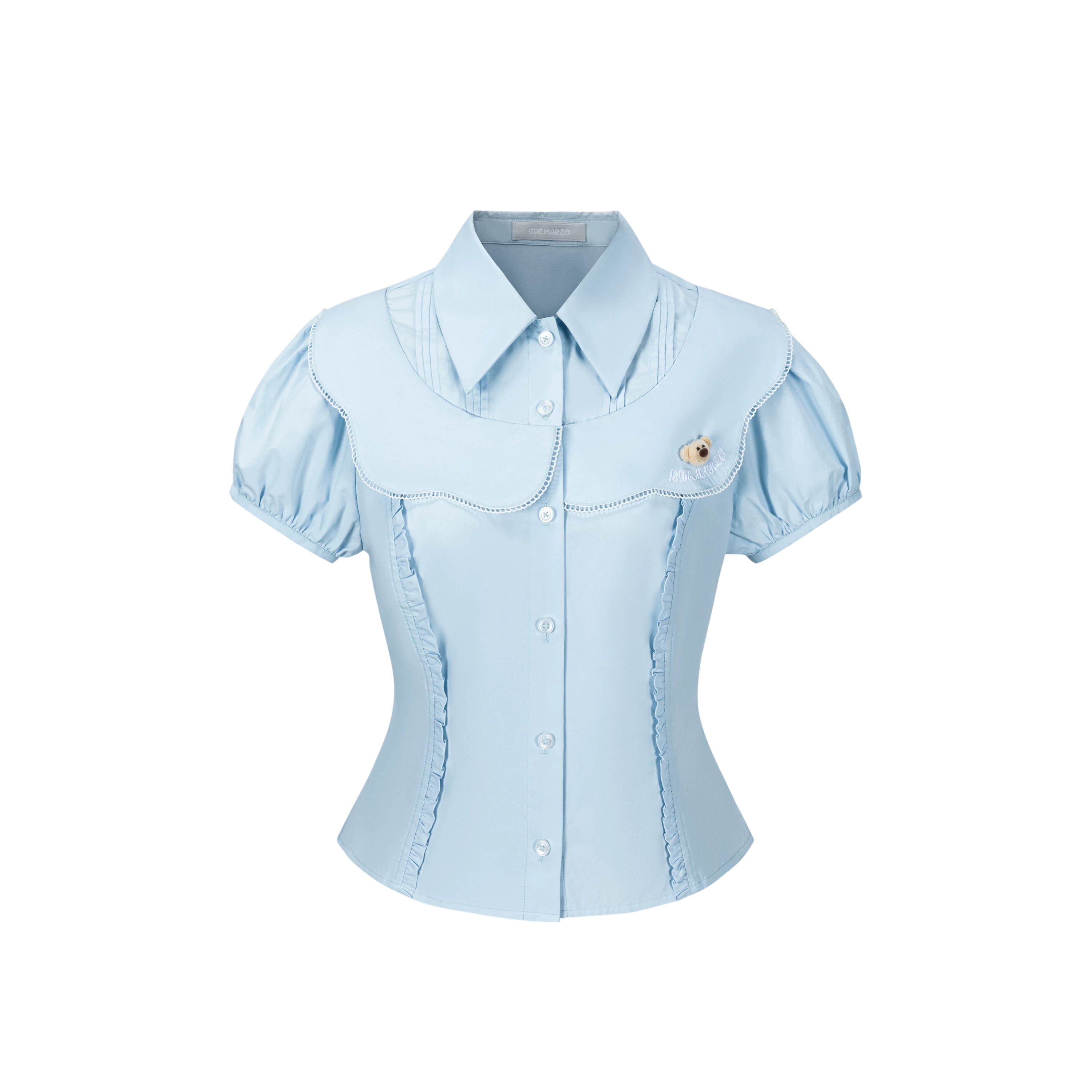 Patchwork Two-in-One Short Shirt