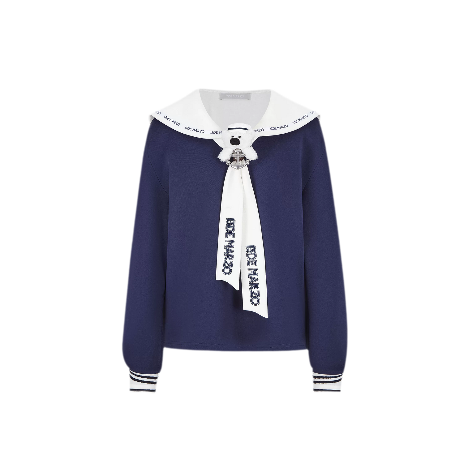 Sailor Collar Long Sleeve Top