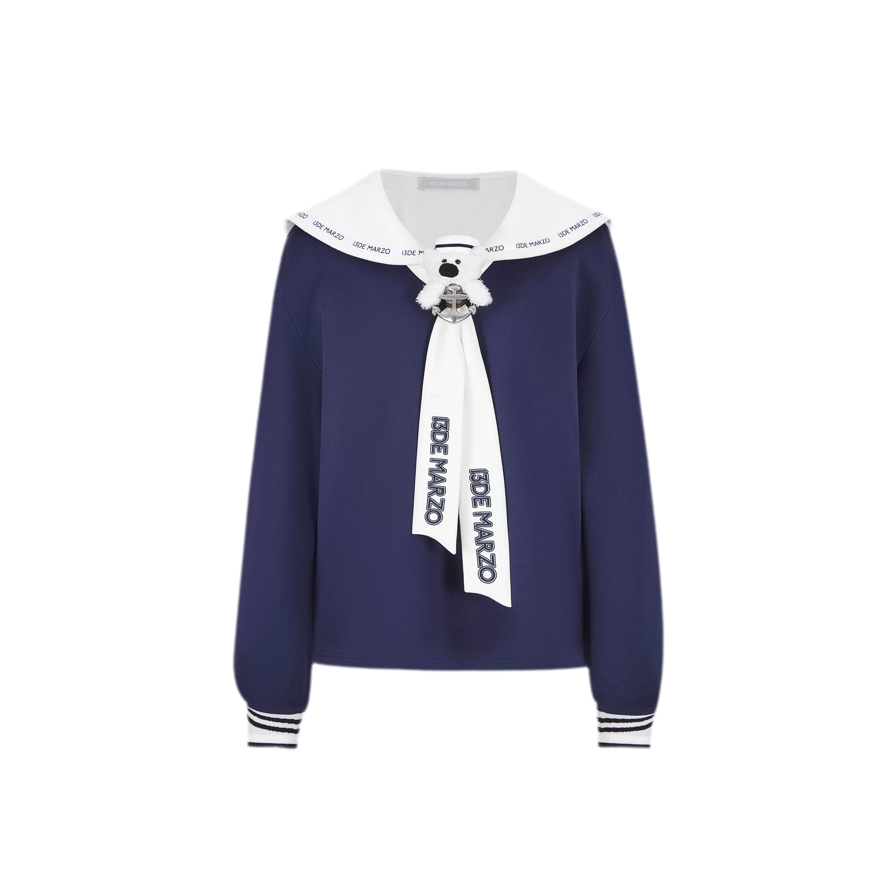 Sailor Collar Long Sleeve Top