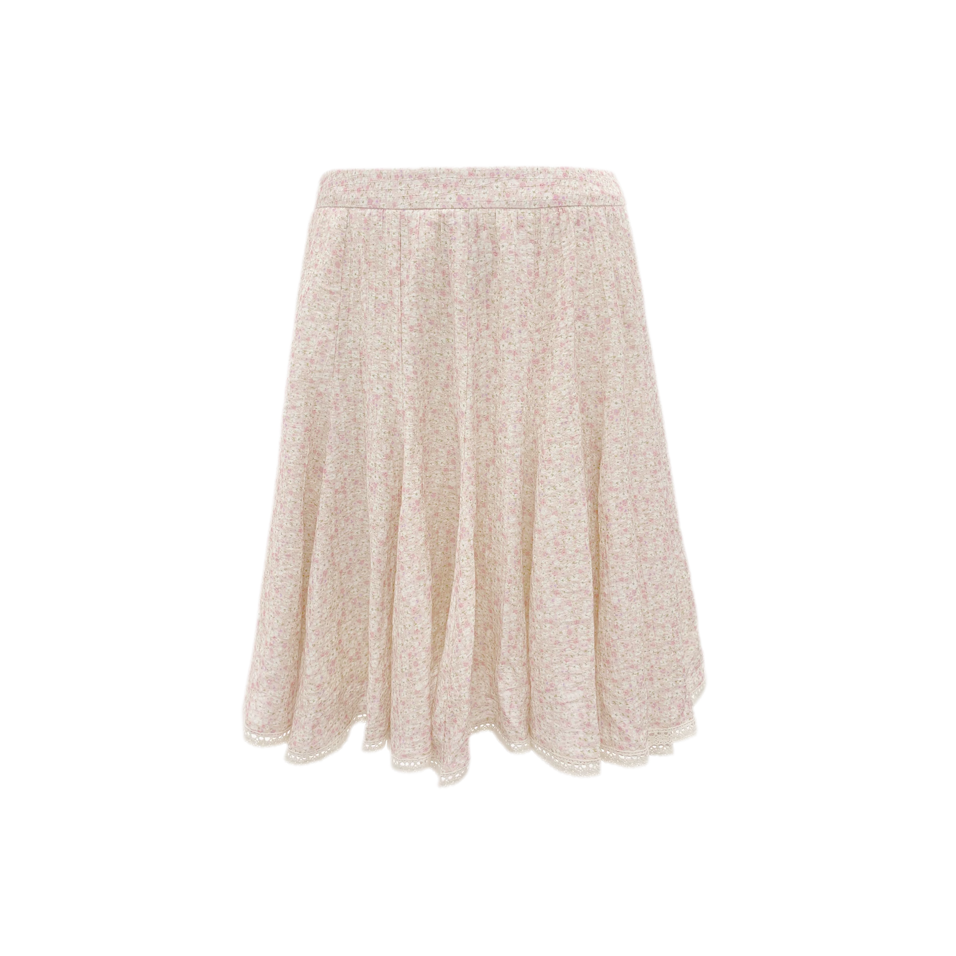 Floral Lace Midi Skirt