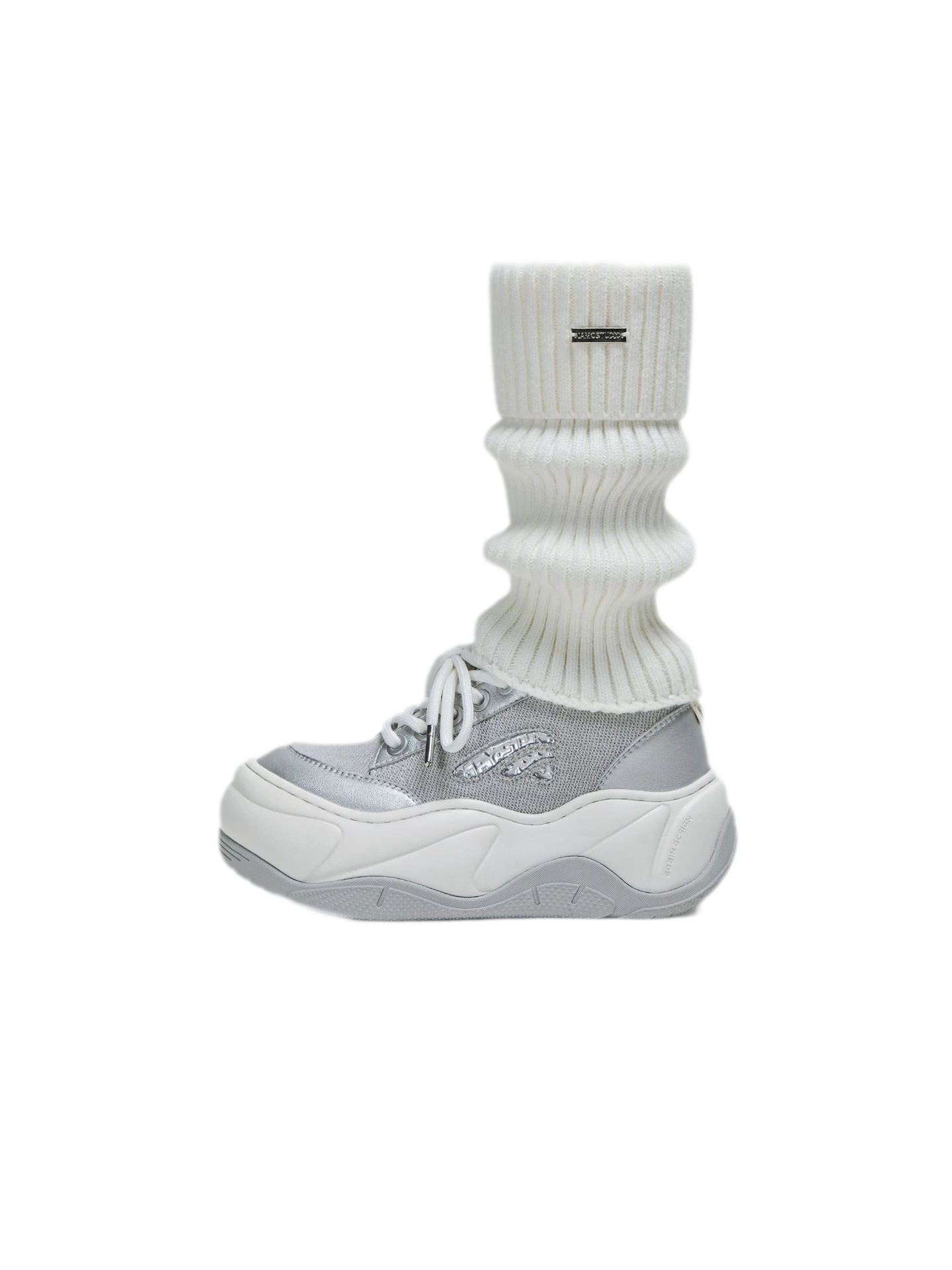 Silver Platform Sneakers