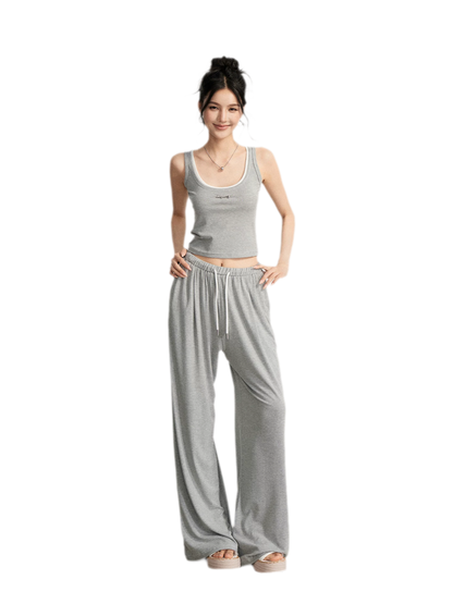 Striped U-Neck Set