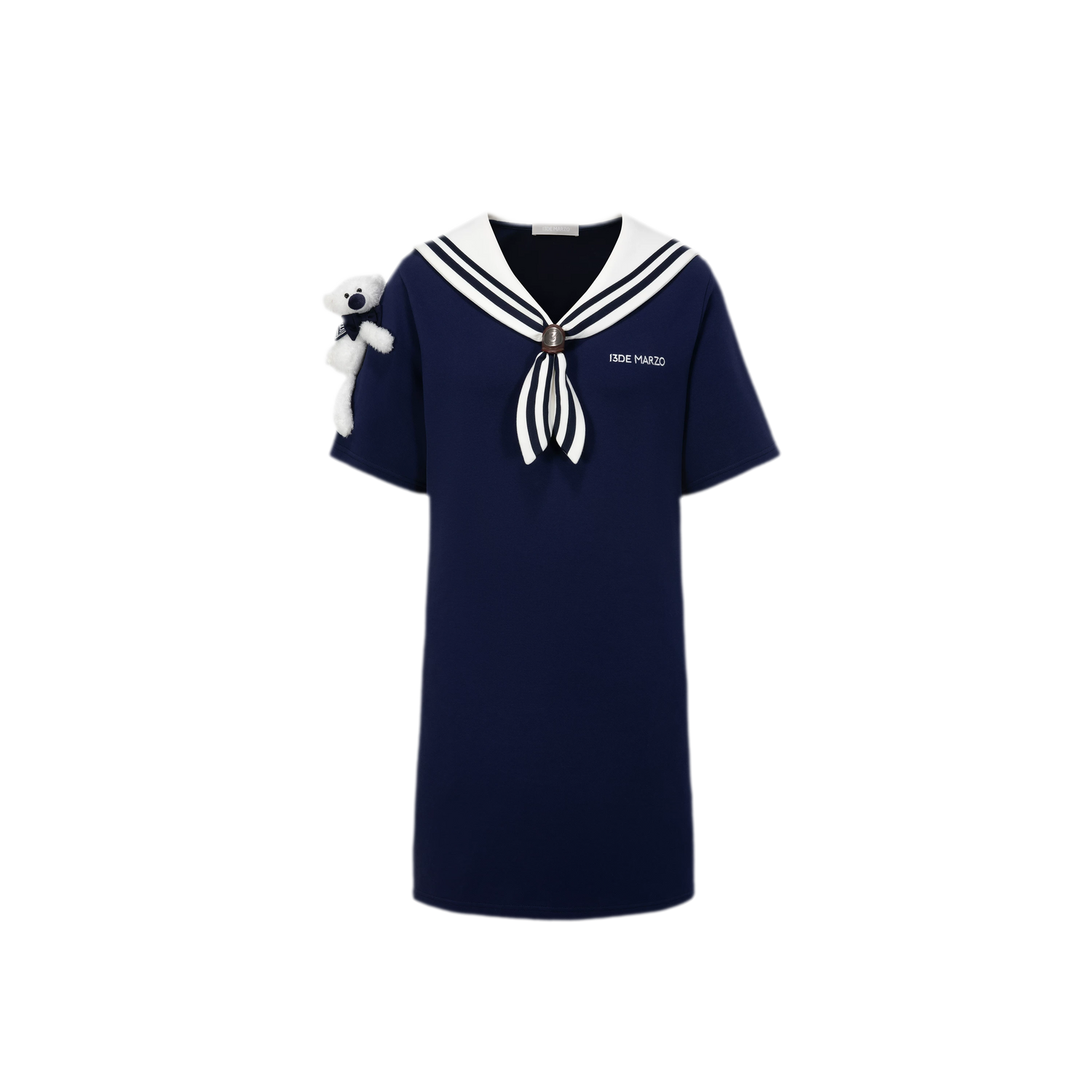 Sailor Collar T-Shirt Dress