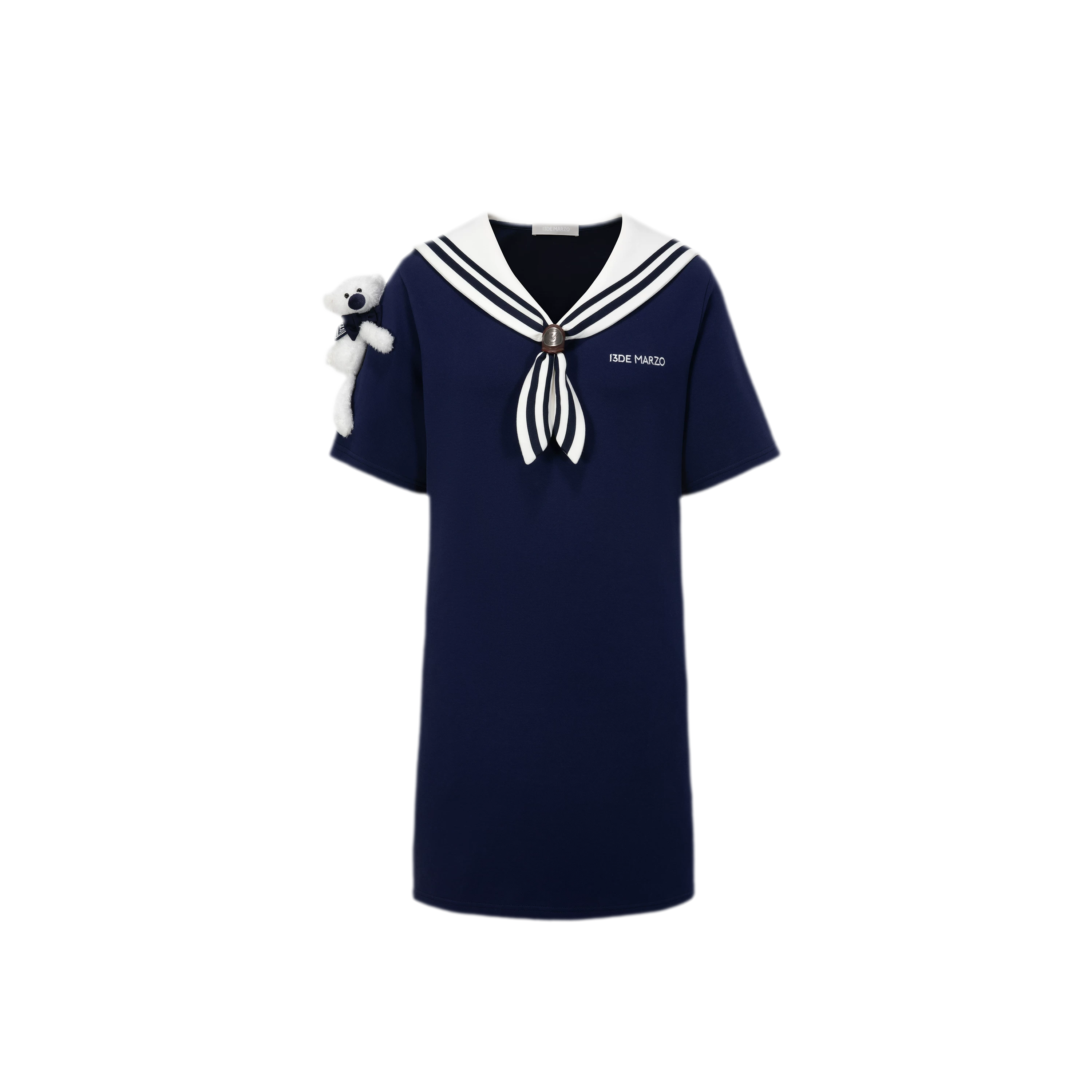 Sailor Collar T-Shirt Dress