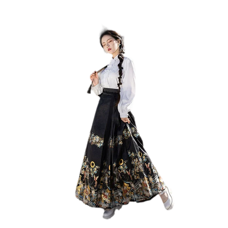 庭院深 Deep Courtyard Brocade Mamian Skirt