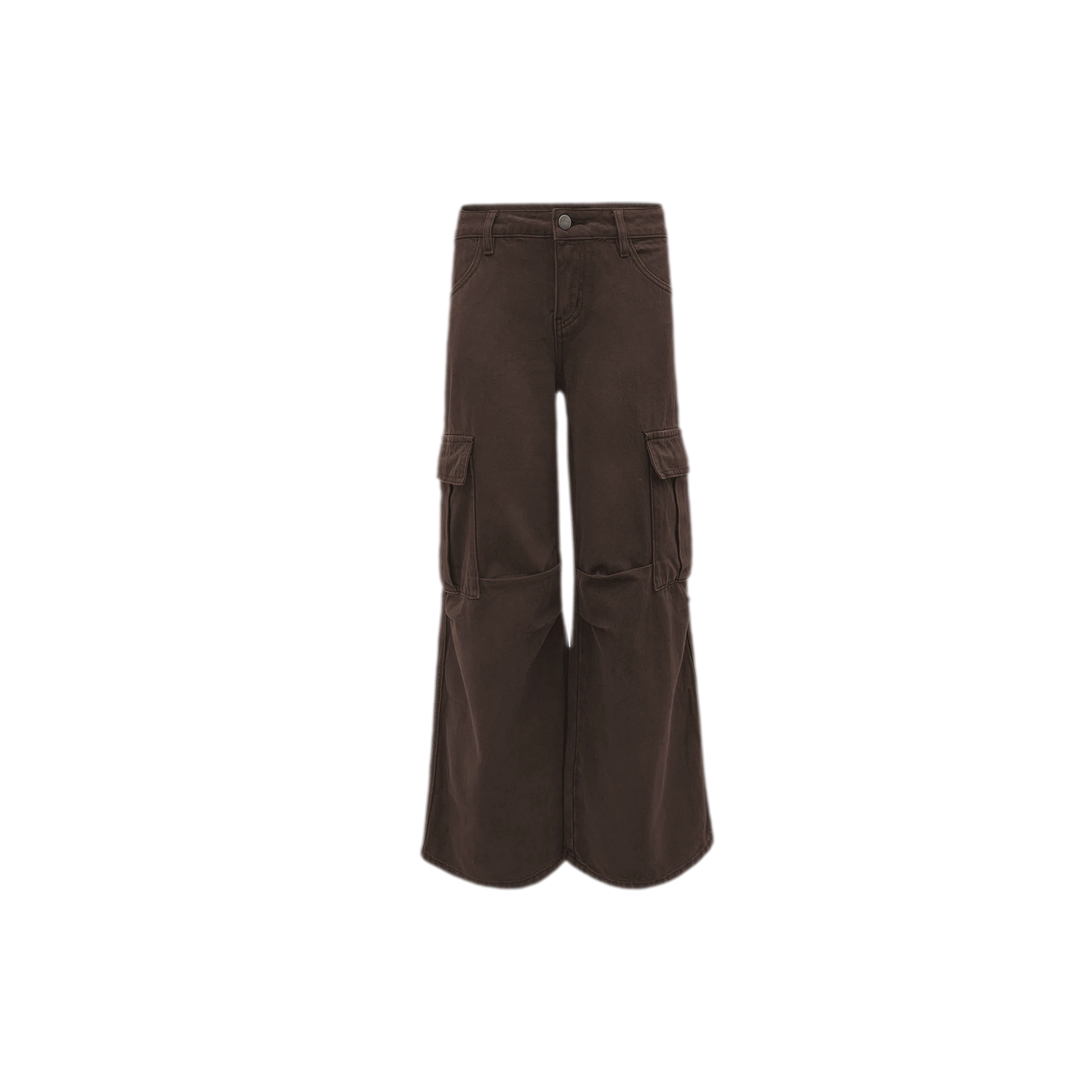 Washed Cargo Wide-Leg Pants